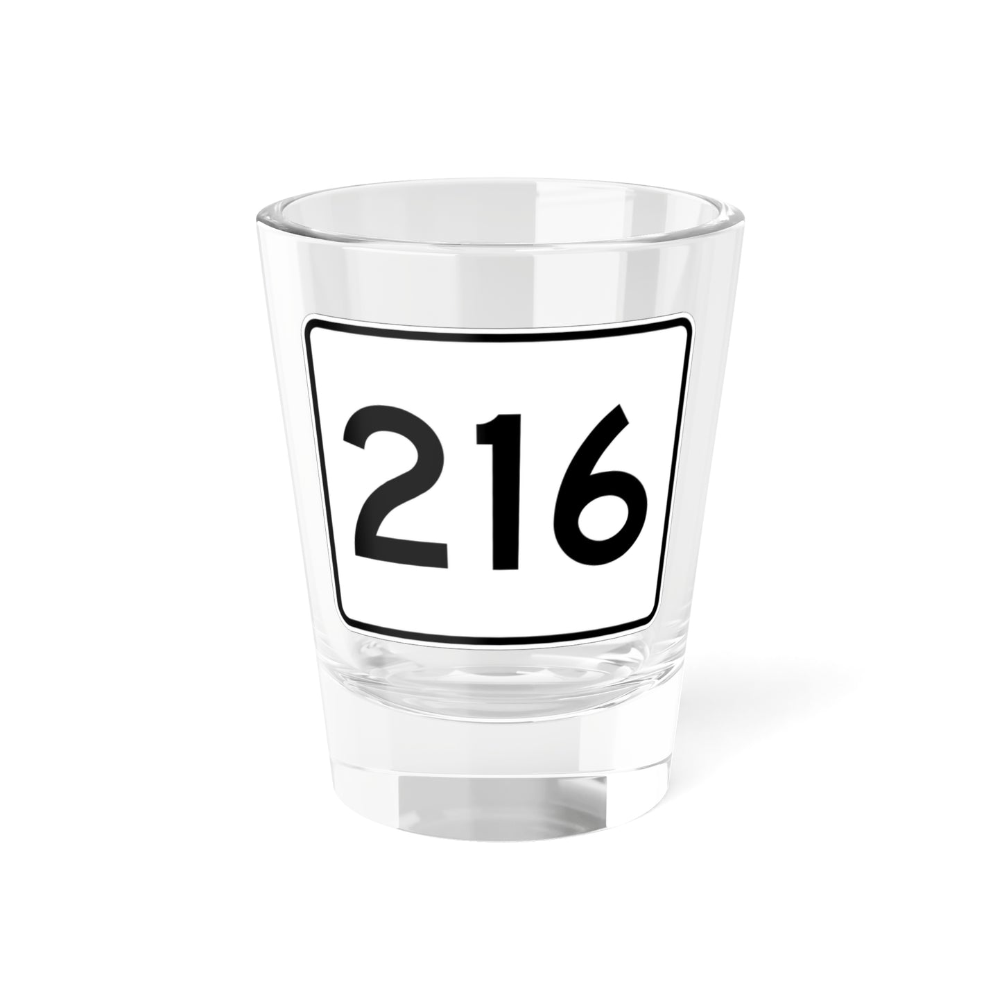 MA Route 216 (Massachusetts) (Road Sign) Shot Glass 1.5oz