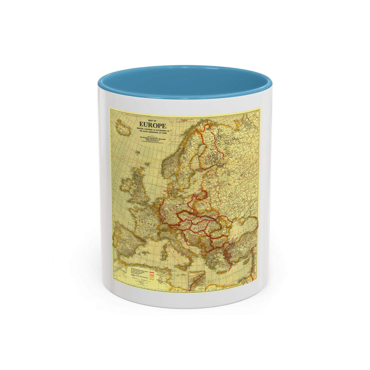 Europe, Peace Conference at Paris (1920) (Map) Accent Coffee Mug