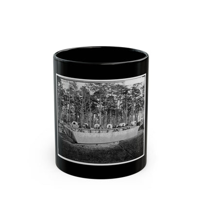 Rappahannock Station, Va. Canvas Pontoon Boat, 50th New York Engineers (U.S. Civil War) Black Coffee Mug