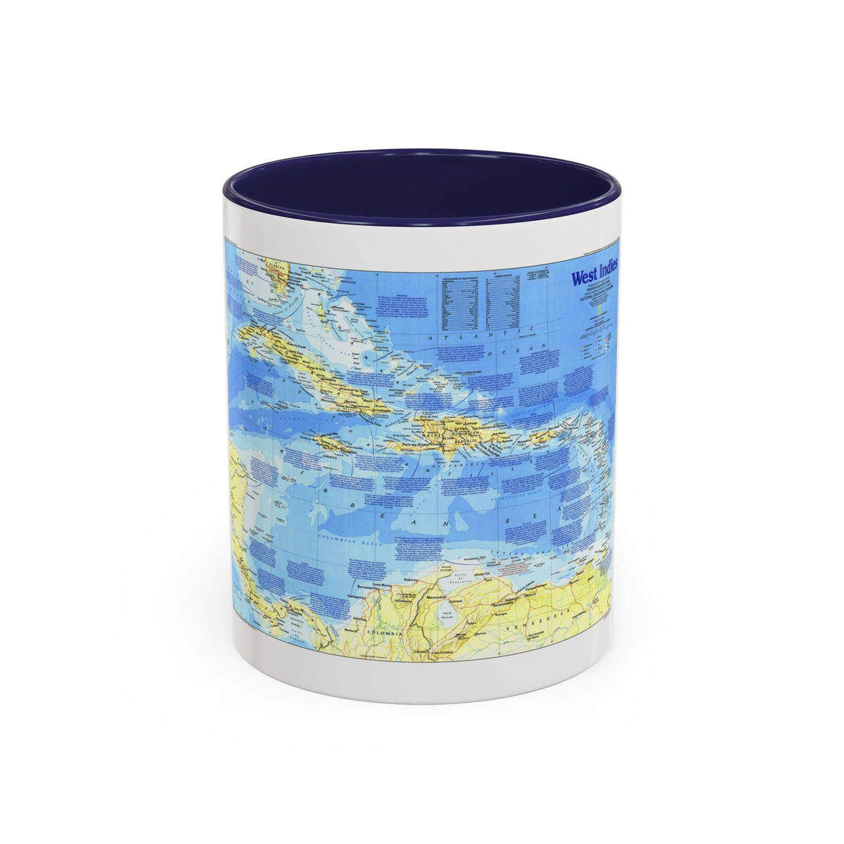 West Indies 1 (1987) (Map) Accent Coffee Mug