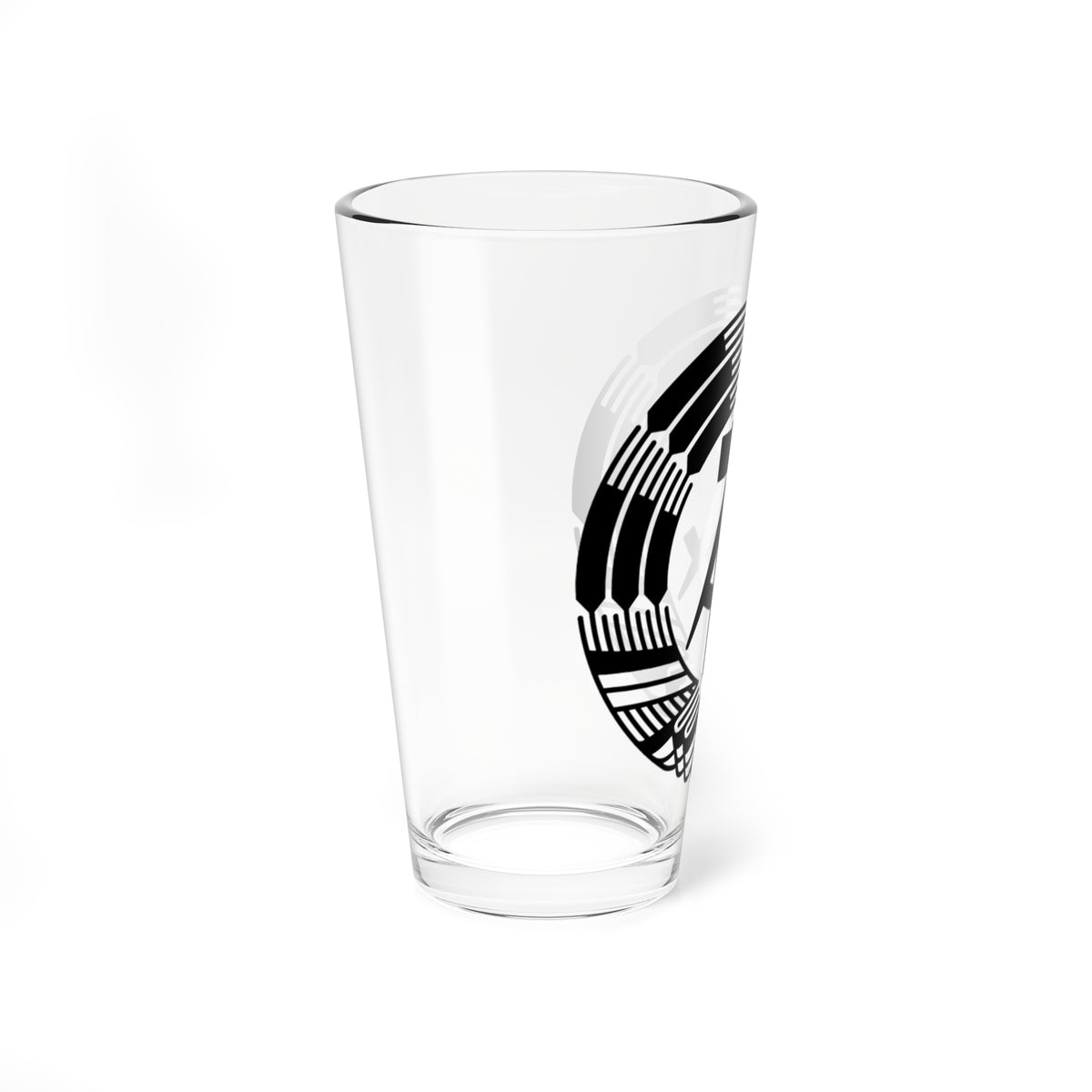 GDR black seal (Coat of Arms) Pint Glass 16oz