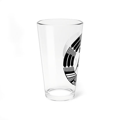 GDR black seal (Coat of Arms) Pint Glass 16oz