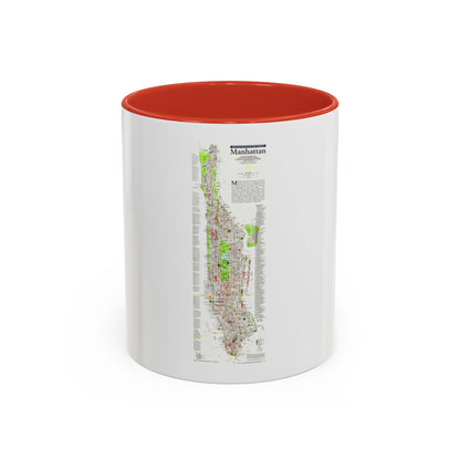 USA - Manhattan (1990) (Map) Accent Coffee Mug