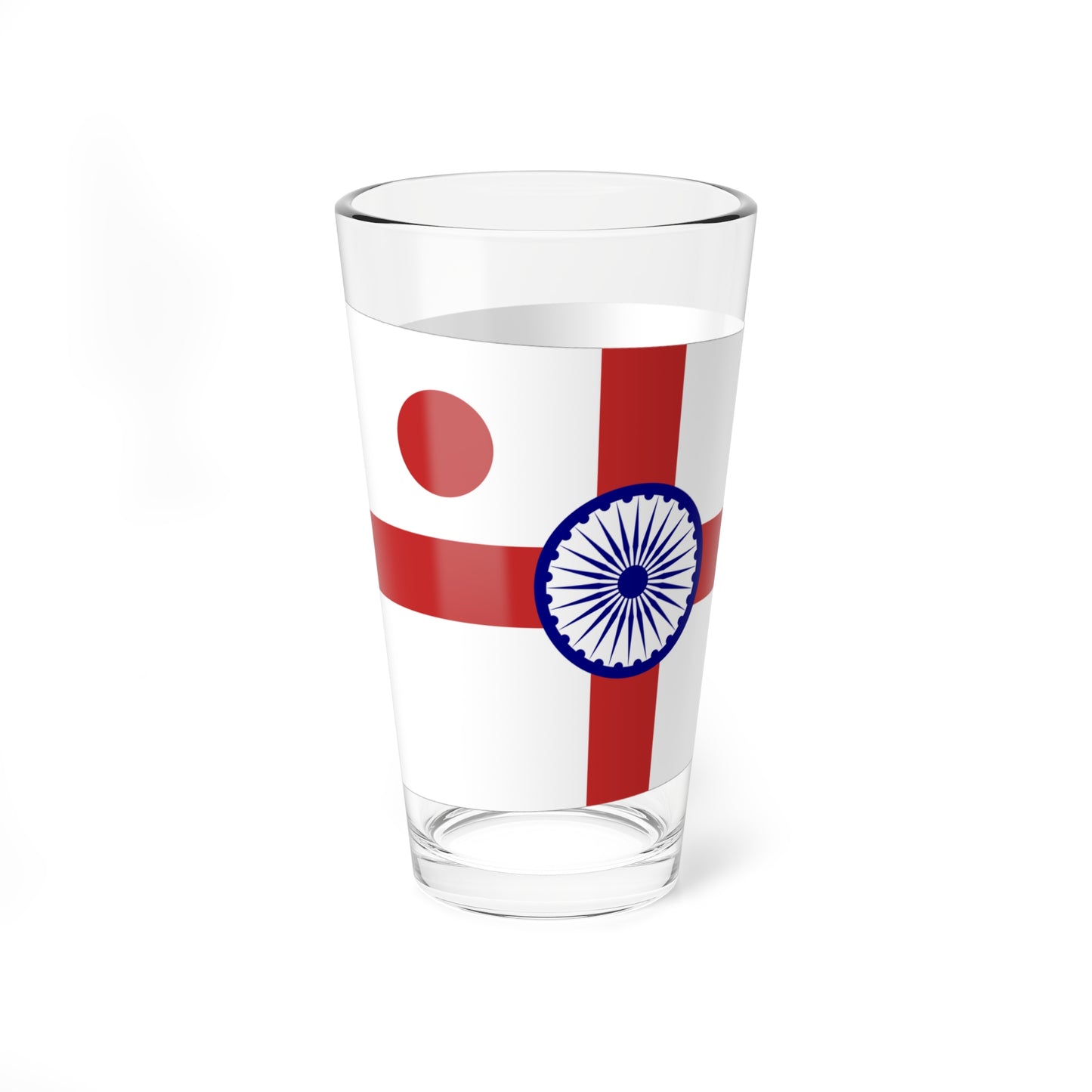 Commodore of the Indian Navy rank flag border (India) Pint Glass 16oz