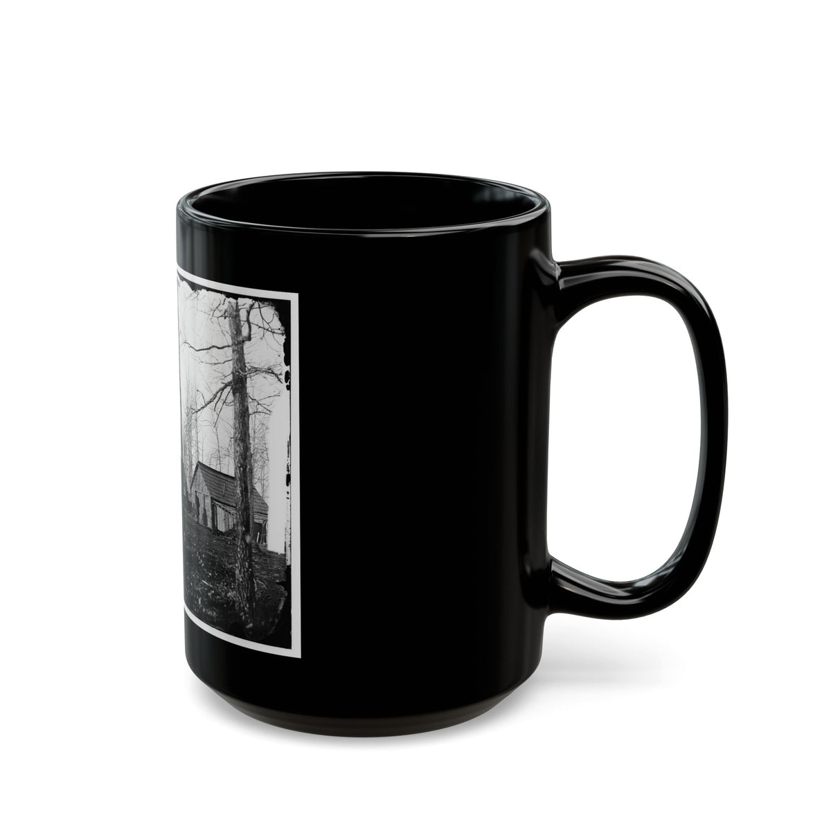 Rappahannock Station, Va. Quarters Of Field And Staff Officers, 50th New York Engineers (U.S. Civil War) Black Coffee Mug