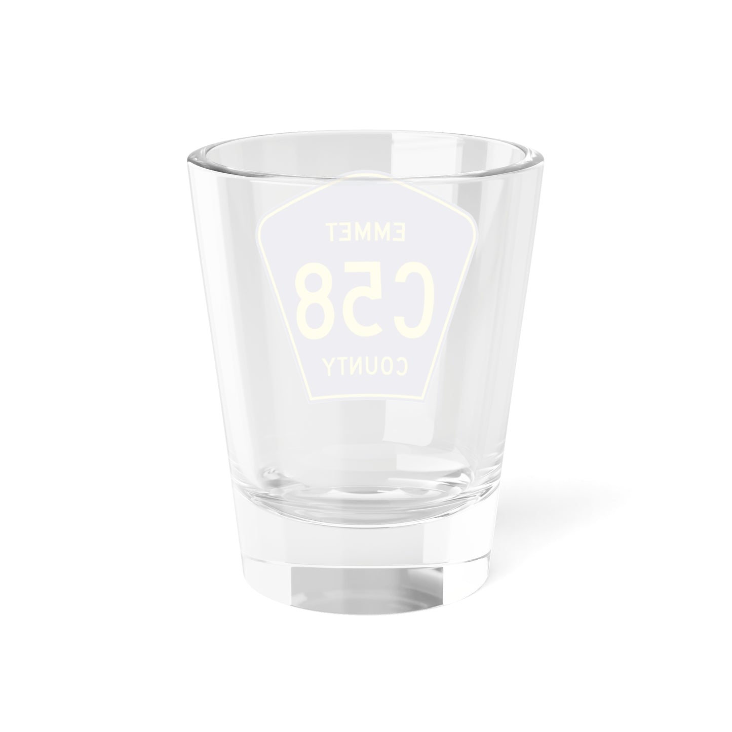 Emmet County C-58 (Michigan) (Road Sign) Shot Glass 1.5oz