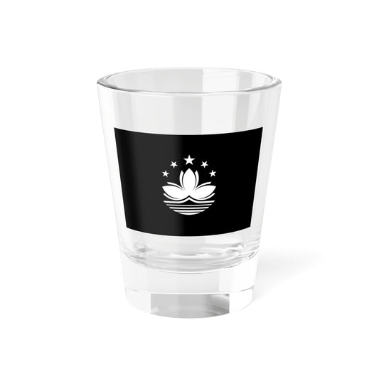 Flag of Macau black and white variant 1 (China) Shot Glass 1.5oz