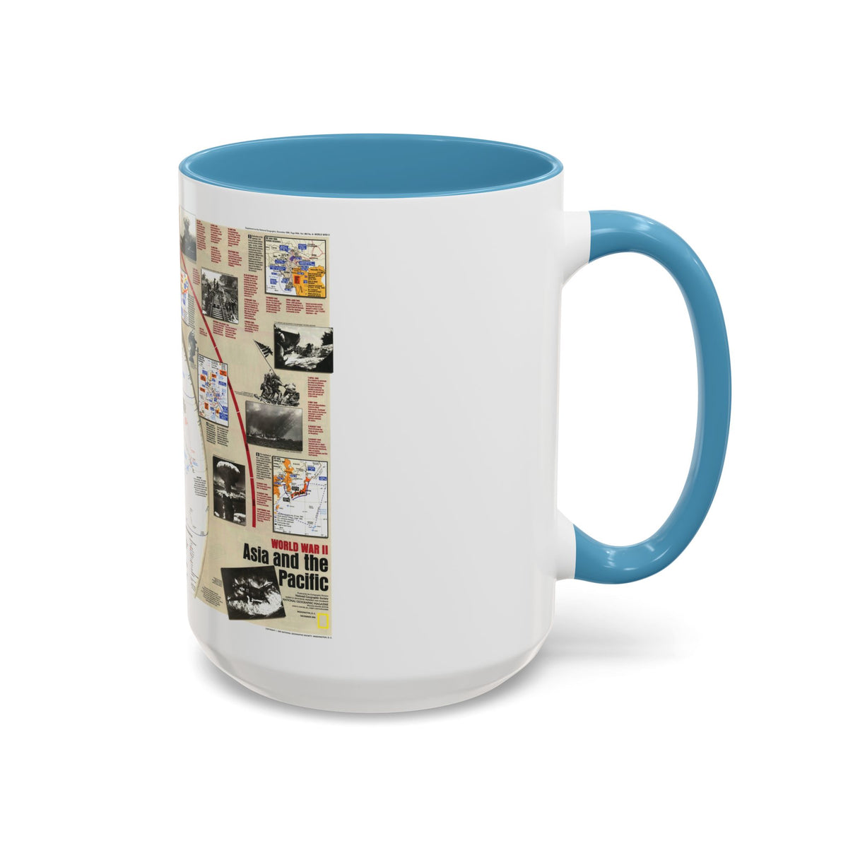 World War II- Asia and the Pacific (1991) (Map) Accent Coffee Mug