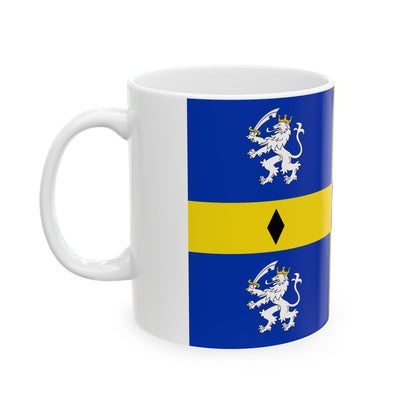 Drapeau du Conseil du comté de Durham au Royaume-Uni - Tasse à café blanche