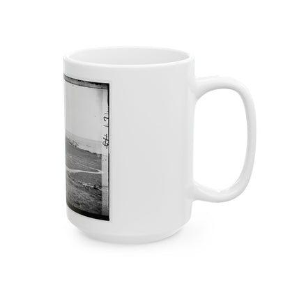 Aquia Creek Landing, Virginia. Distant View Of Federal Supply Depot (U.S. Civil War) White Coffee Mug