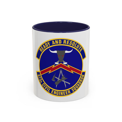 673d Civil Engineer Squadron (U.S. Air Force) Accent Coffee Mug