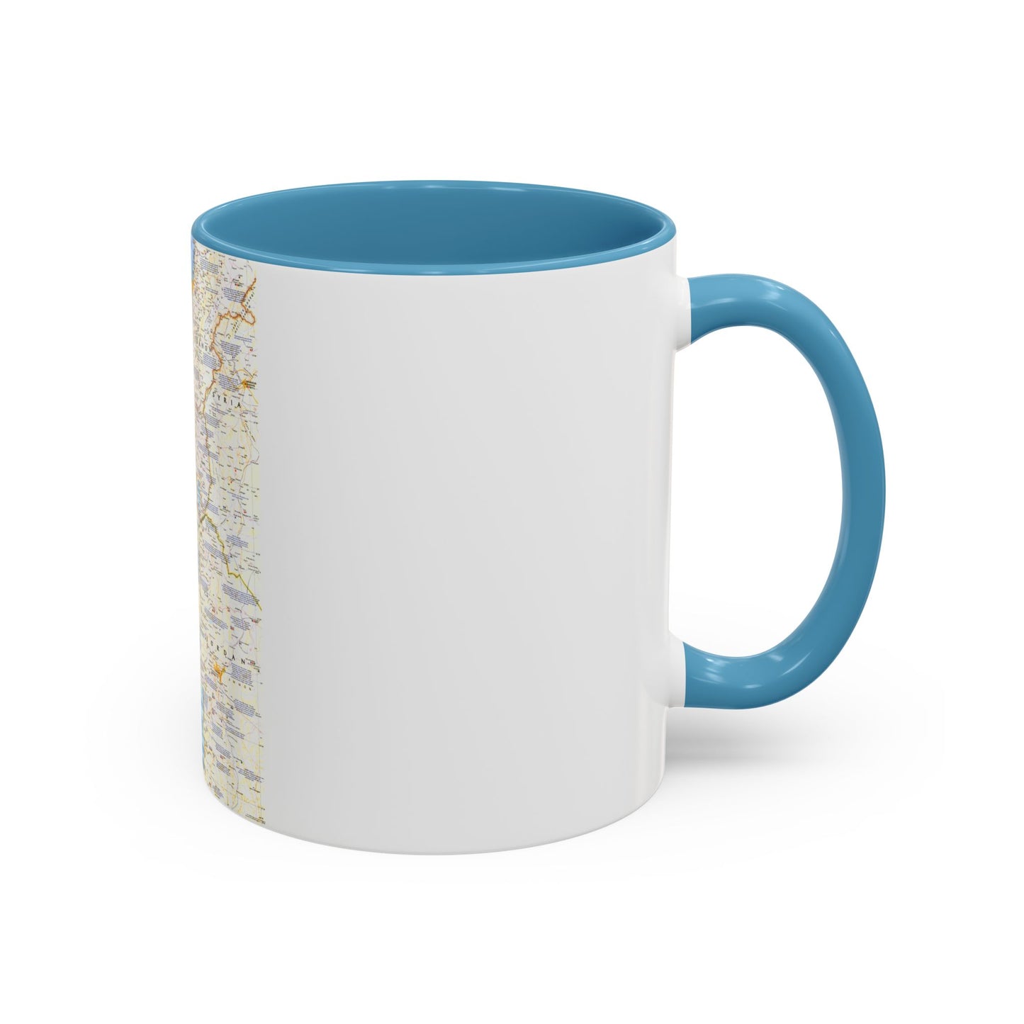 Middle East - Holy Land 1 (1989) (Map) Accent Coffee Mug