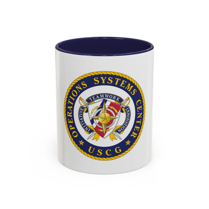 USCG Operations Systems Center (U.S. Coast Guard) Accent Coffee Mug