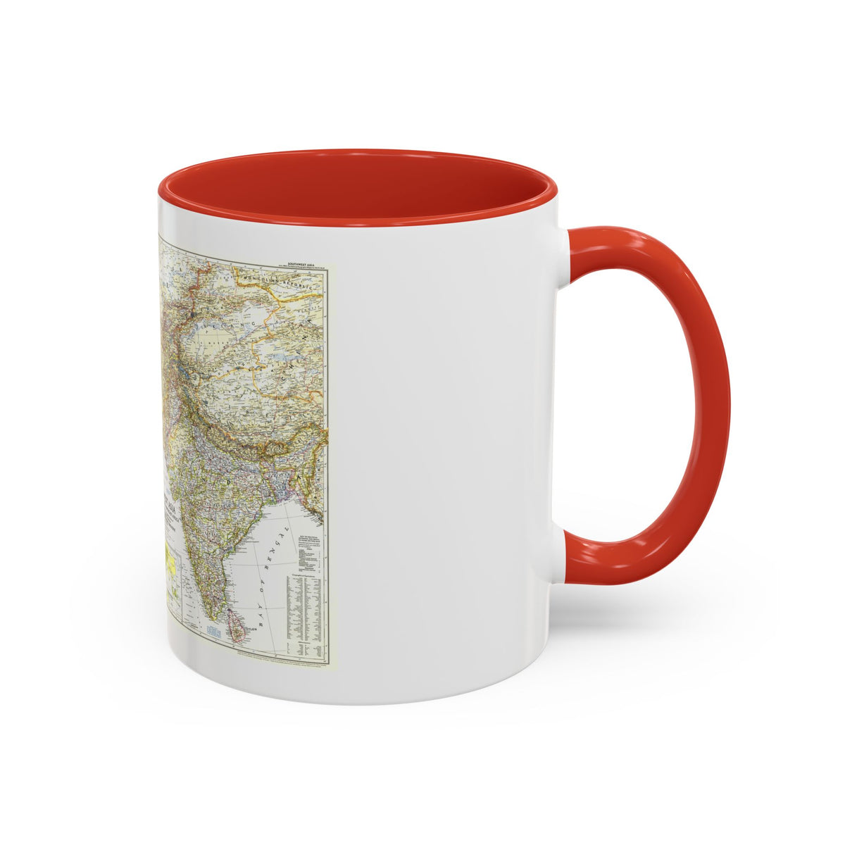 Asia - Southwest (1952) (Map) Accent Coffee Mug