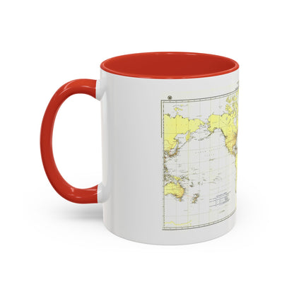 Submarine Cables of the World (1896) (Map) Accent Coffee Mug
