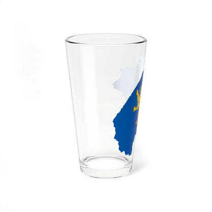 Flag-map of Lviv Oblast (Ukraine) Pint Glass 16oz
