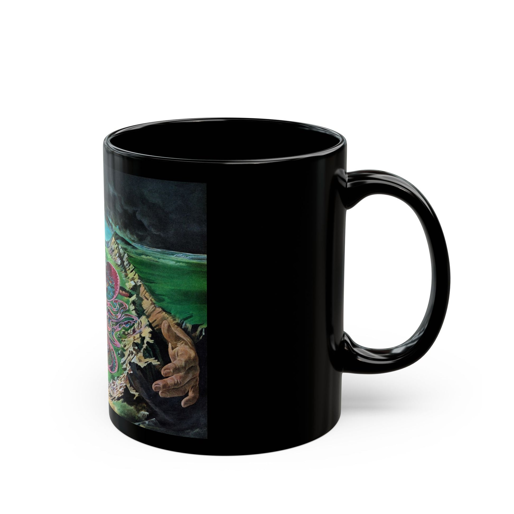 Down a Long Canal, Life magazine, December 7, 1962 - Black Coffee Mug-Go Mug Yourself