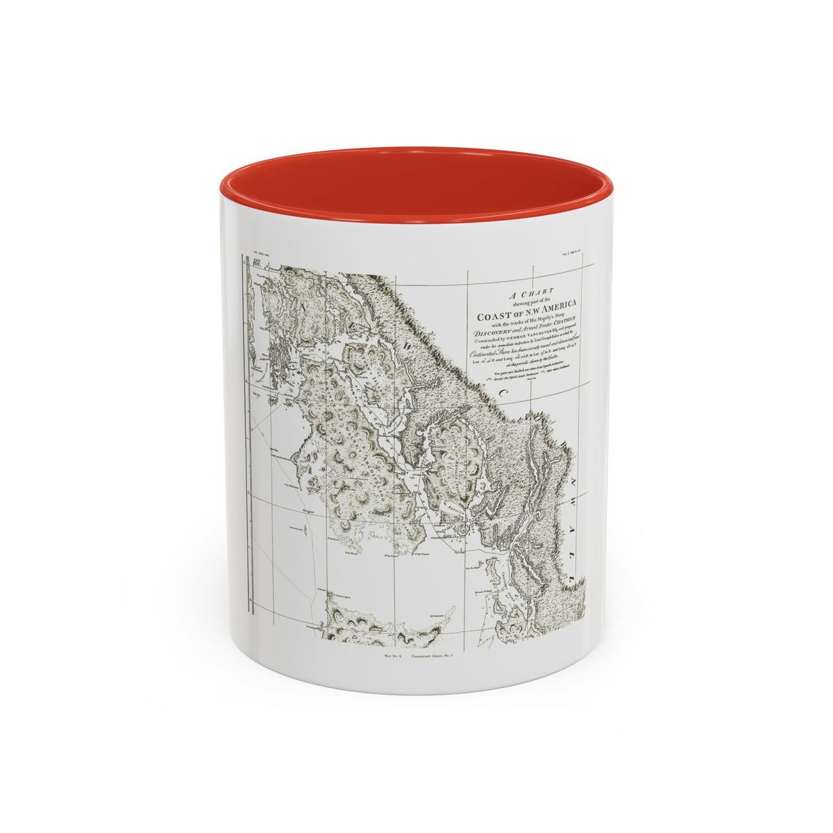 America - NorthWest Coast (1899) (Map) Accent Coffee Mug