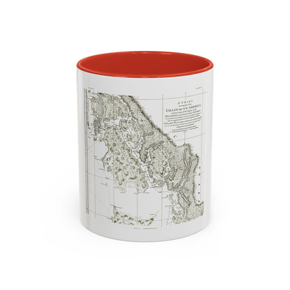 America - NorthWest Coast (1899) (Map) Accent Coffee Mug