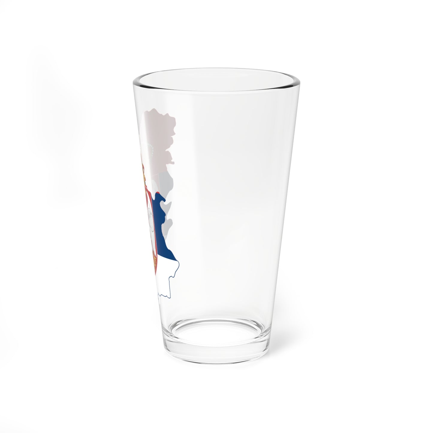 Flag map of Serbia with Kosovo (Serbia) Pint Glass 16oz