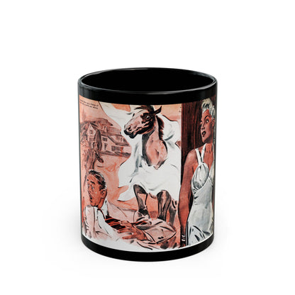 Ed holds a seance, Liberty magazine, March 1, 1941 - Black Coffee Mug-11oz-Go Mug Yourself