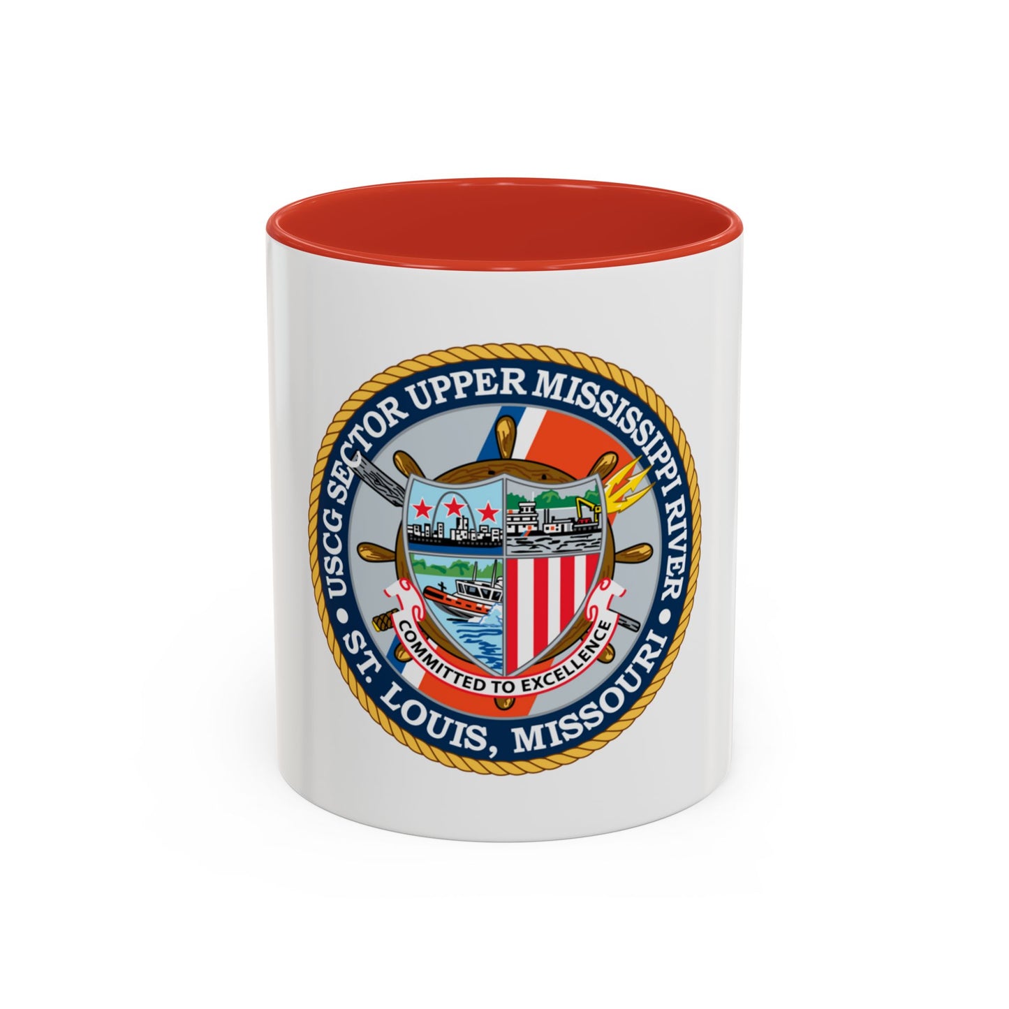 USCG Sector Upper Mississippi River (U.S. Coast Guard) Accent Coffee Mug