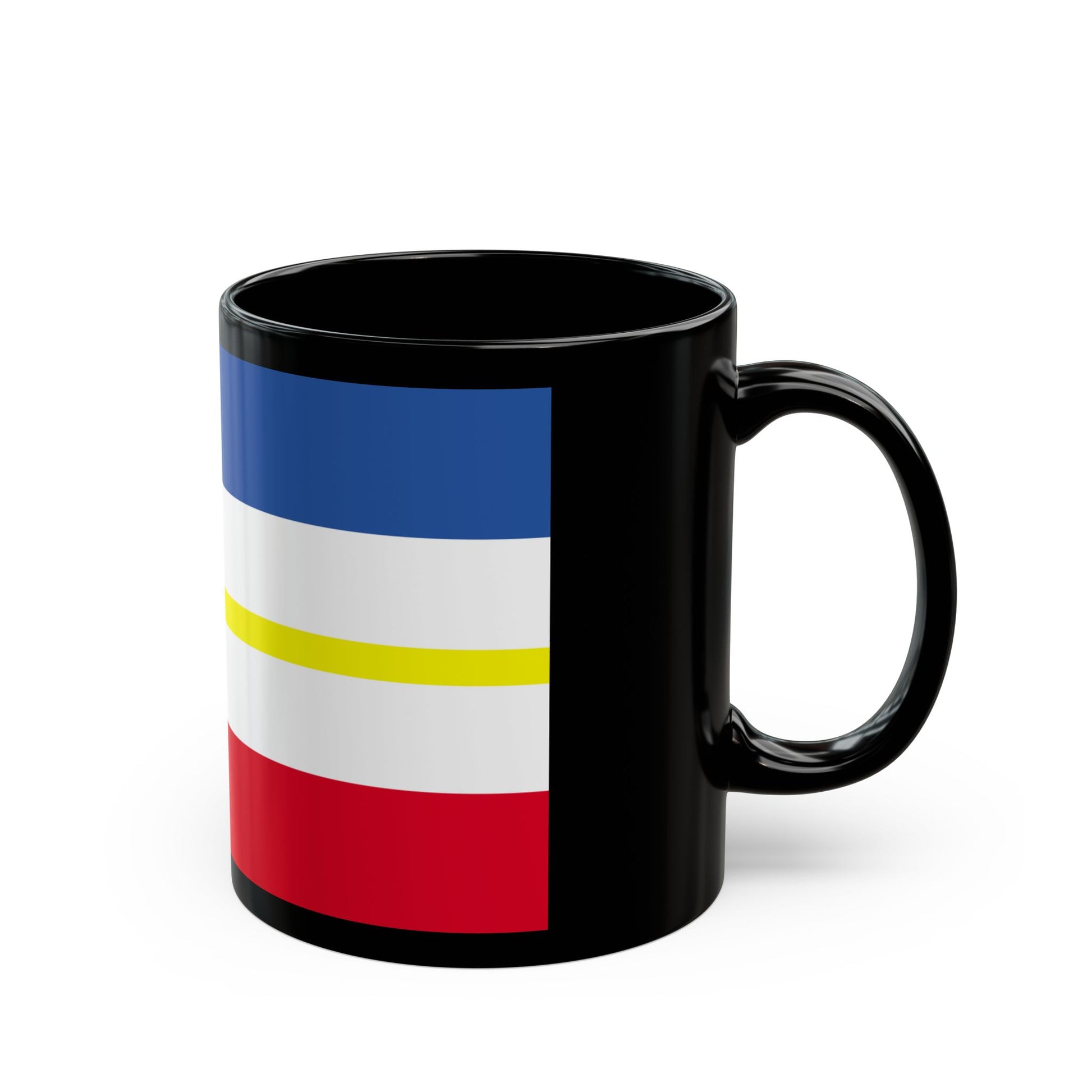 Flag of Mecklenburg Vorpommern Germany - Black Coffee Mug-Go Mug Yourself