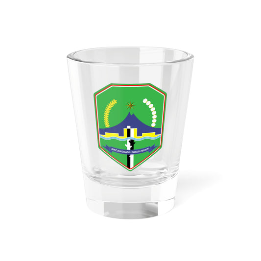 Lambang Kabupaten Majalengka (Indonesia) (Coat of Arms) Shot Glass 1.5oz