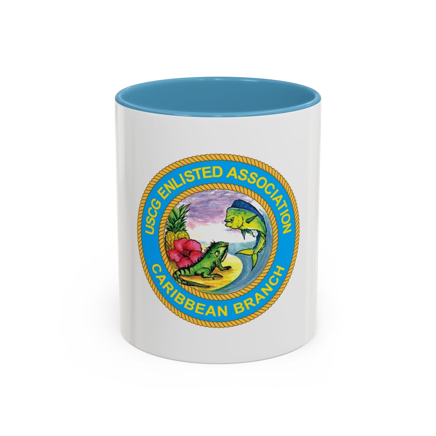 USCG EnlAssocCaribbean Branch (U.S. Coast Guard) Accent Coffee Mug