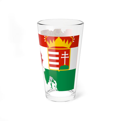 Flag map of the Italian Front (Italy) Pint Glass 16oz