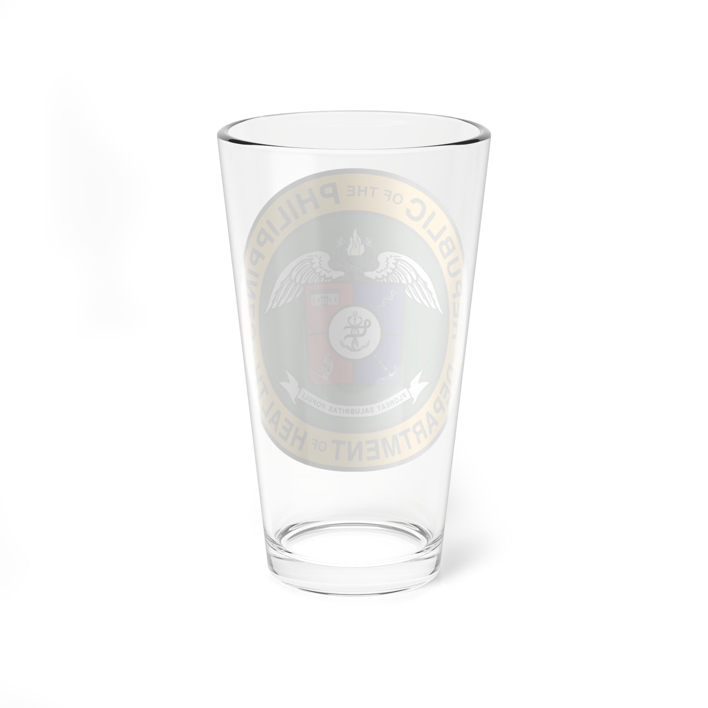 Department of Health DOH PHL (Philippines) (Coat of Arms) Pint Glass 16oz