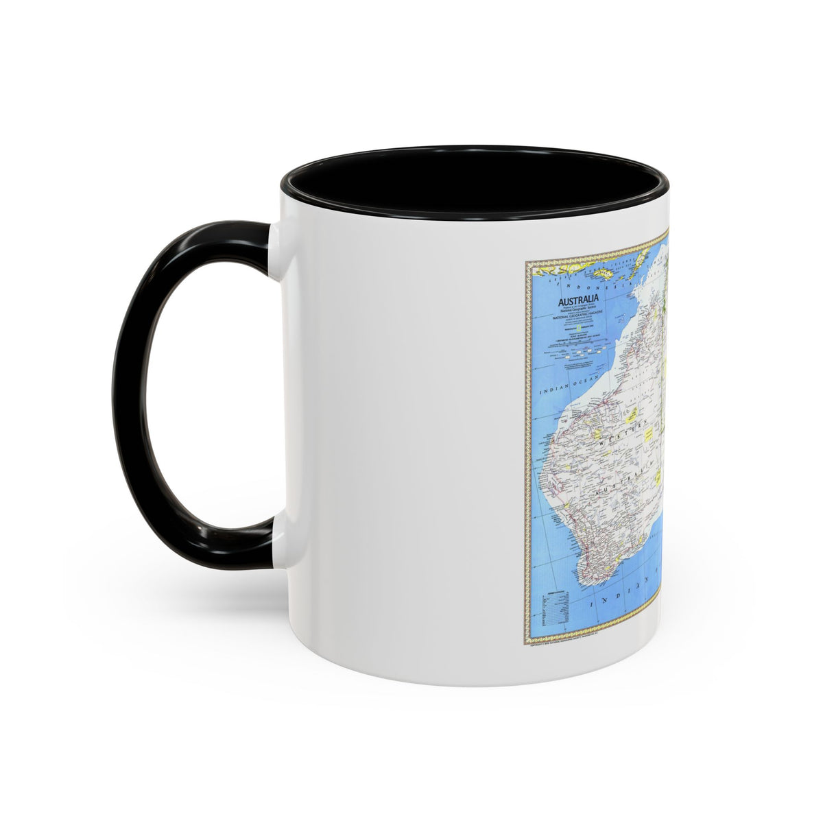 Australia (1979) (Map) Accent Coffee Mug