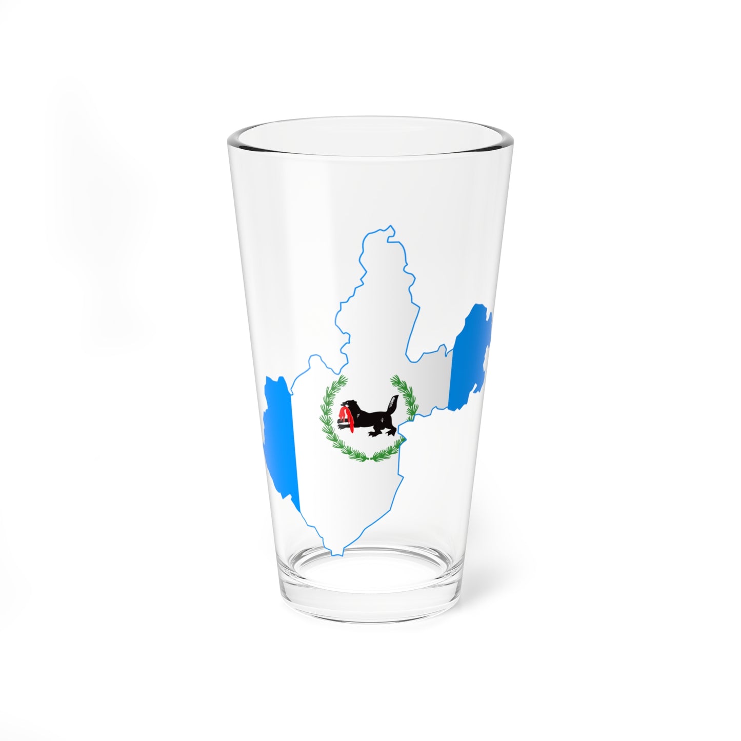 Flag-map of Irkutsk Oblast (Russia) Pint Glass 16oz