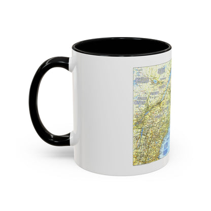 USA - Northern Approaches 1 (1985) (Map) Accent Coffee Mug