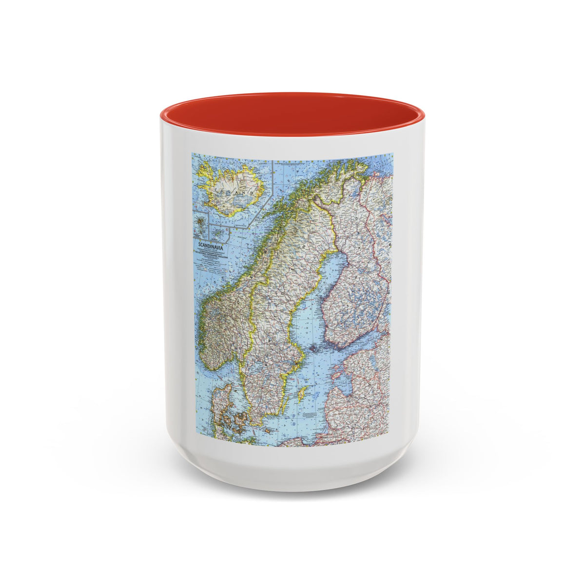 Scandinavia (1963) (Map) Accent Coffee Mug