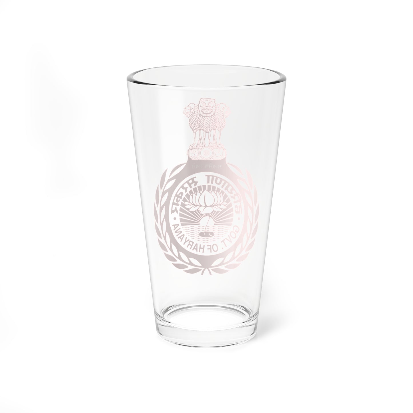 Emblem of Haryana (India) (Coat of Arms) Pint Glass 16oz