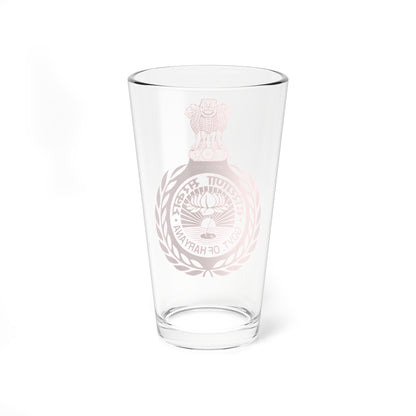 Emblem of Haryana (India) (Coat of Arms) Pint Glass 16oz