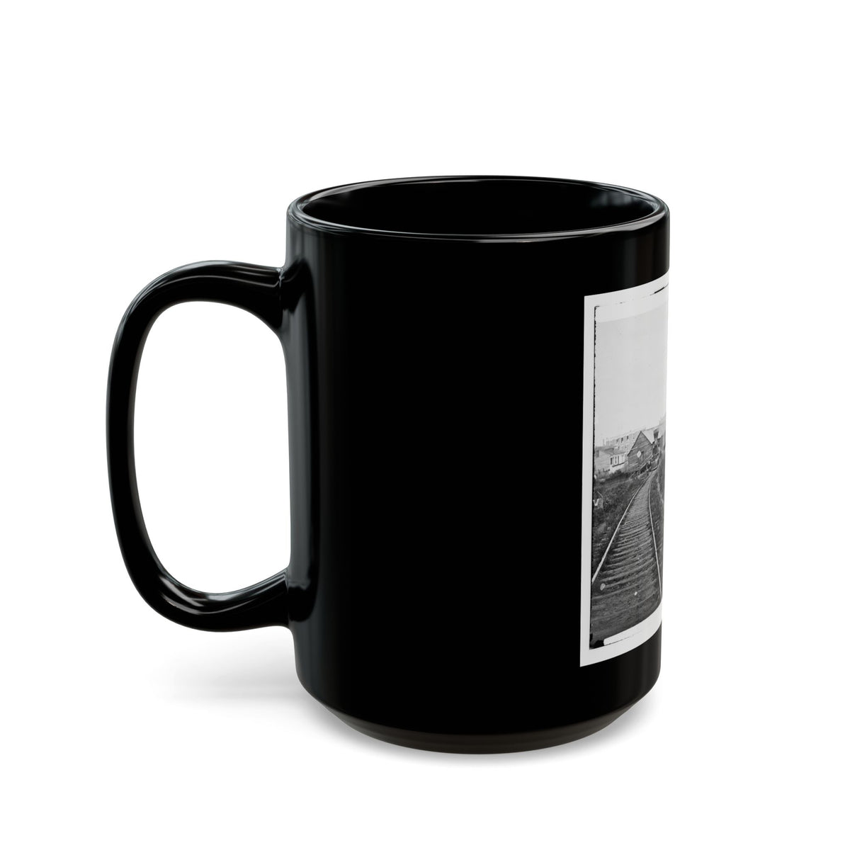 Culpeper Court House, Va. Freight Train On Orange And Alexandria Railroad (U.S. Civil War) Black Coffee Mug