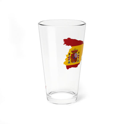 Flag Map Of Spain (Spain) Pint Glass 16oz