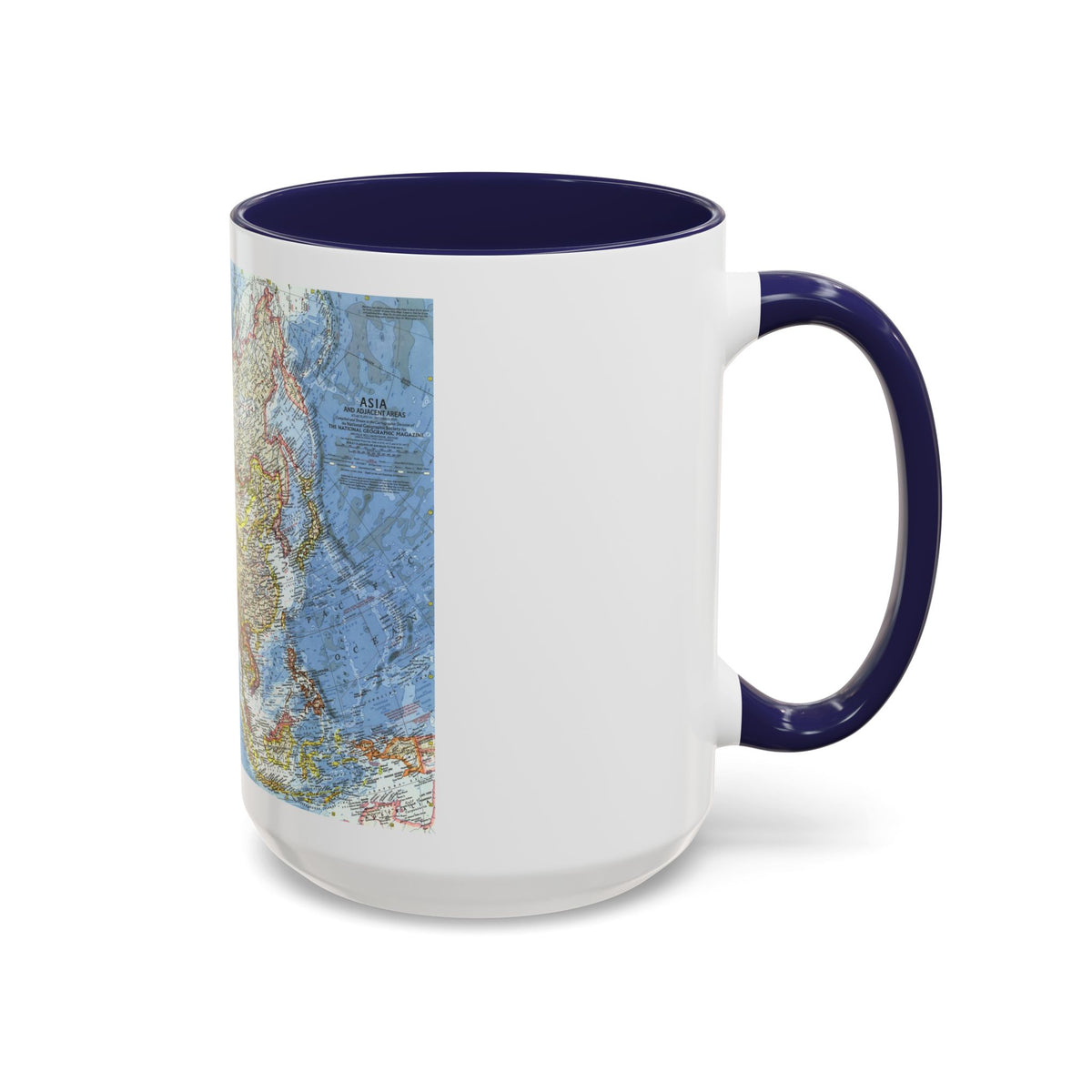 Asia and Adjacent Areas (1959) (Map) Accent Coffee Mug