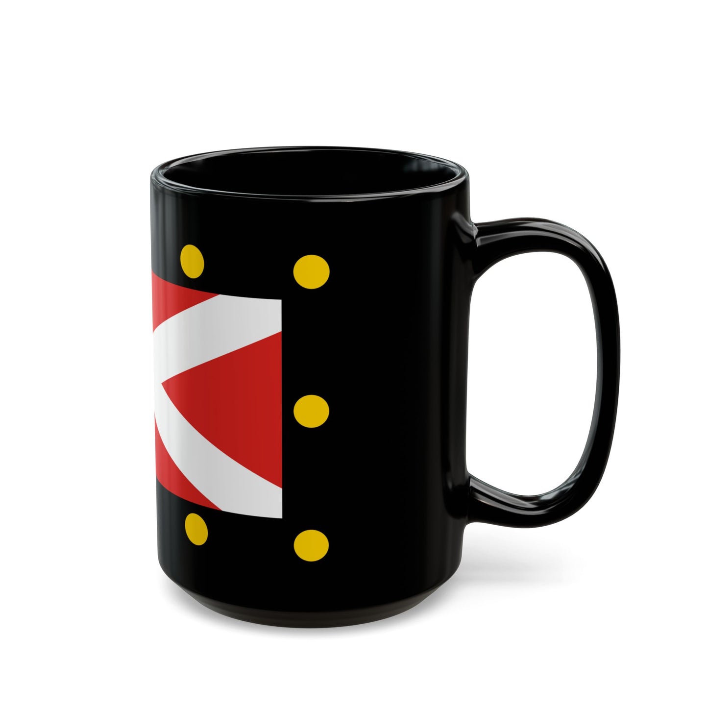 Flag of Hampton Poyle UK - Black Coffee Mug-Go Mug Yourself