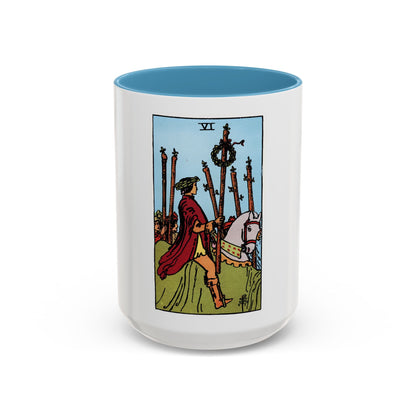 The 6 of Wands (Tarot Card) Accent Coffee Mug