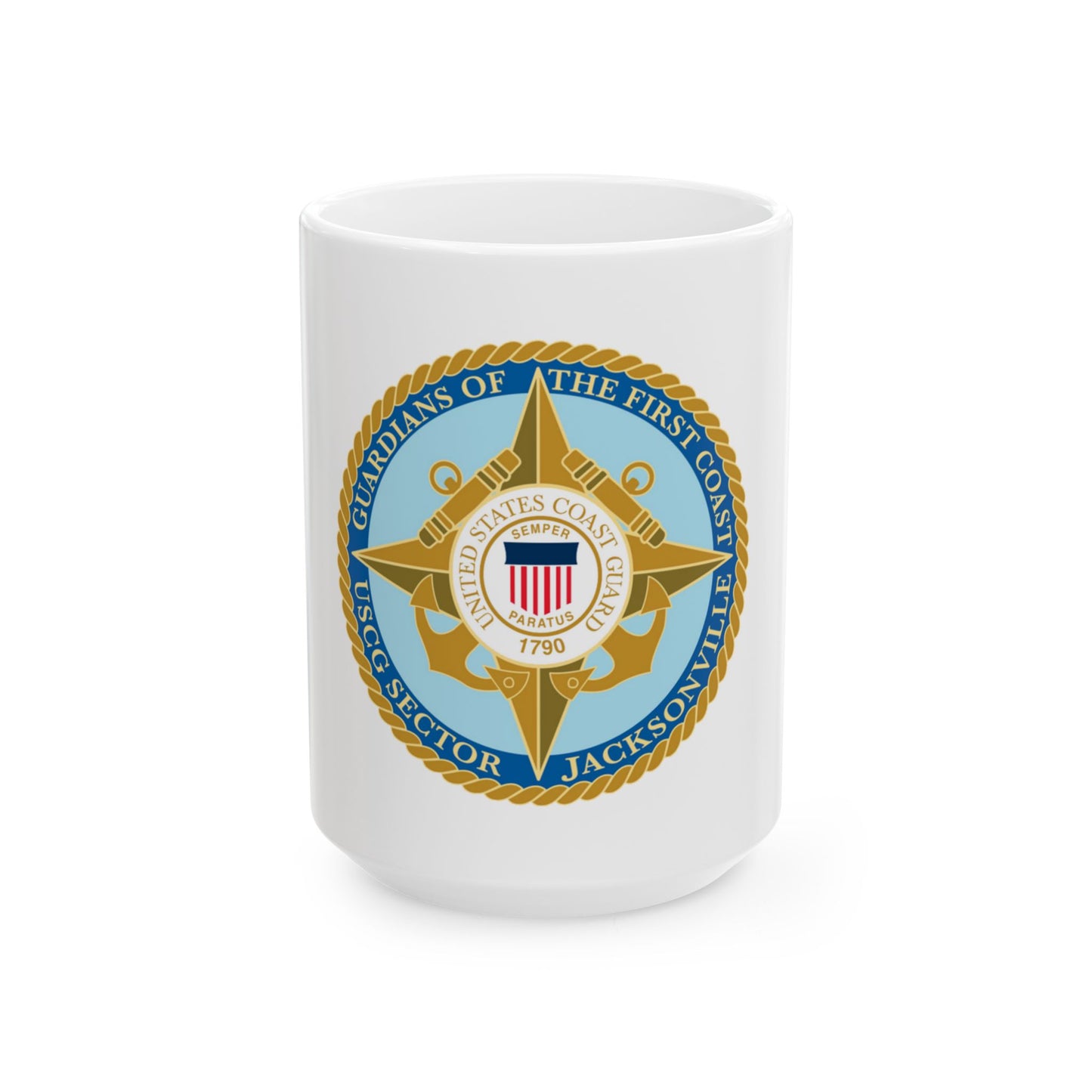 USCG Sector Jacksonville Guardians of the first coast (U.S. Coast Guard) White Coffee Mug