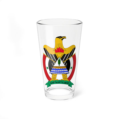 Coat of arms of Yemen Arab Republic 1966-1974 (Yemen) (Coat of Arms) Pint Glass 16oz