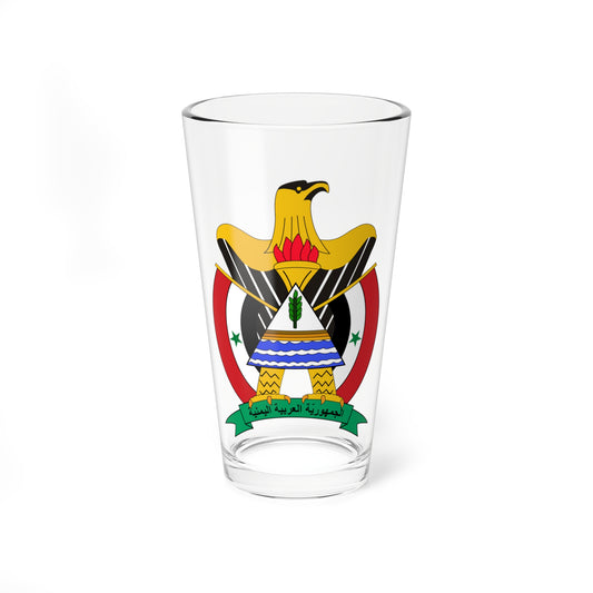 Coat of arms of Yemen Arab Republic 1966-1974 (Yemen) (Coat of Arms) Pint Glass 16oz