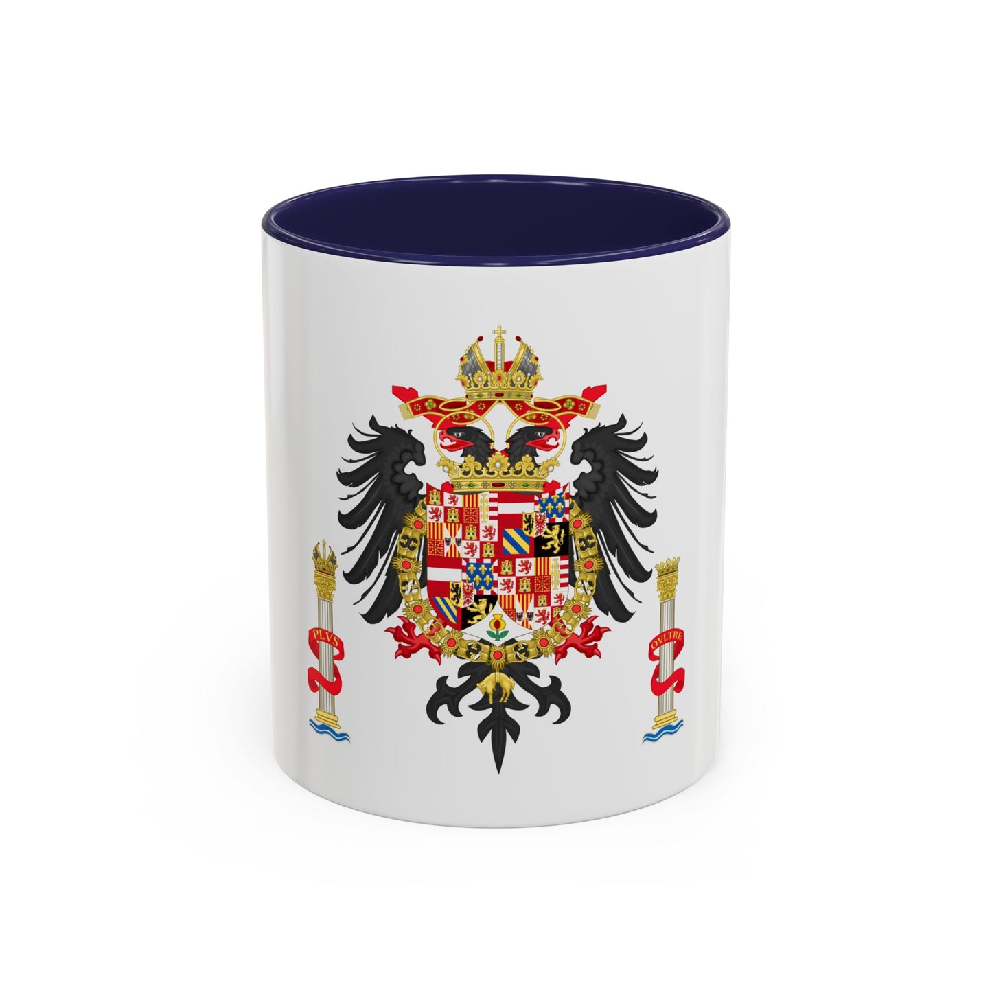 Greater Coat of Arms of Charles V Holy Roman Emperor, Charles I as King of Spain - Accent Coffee Mug
