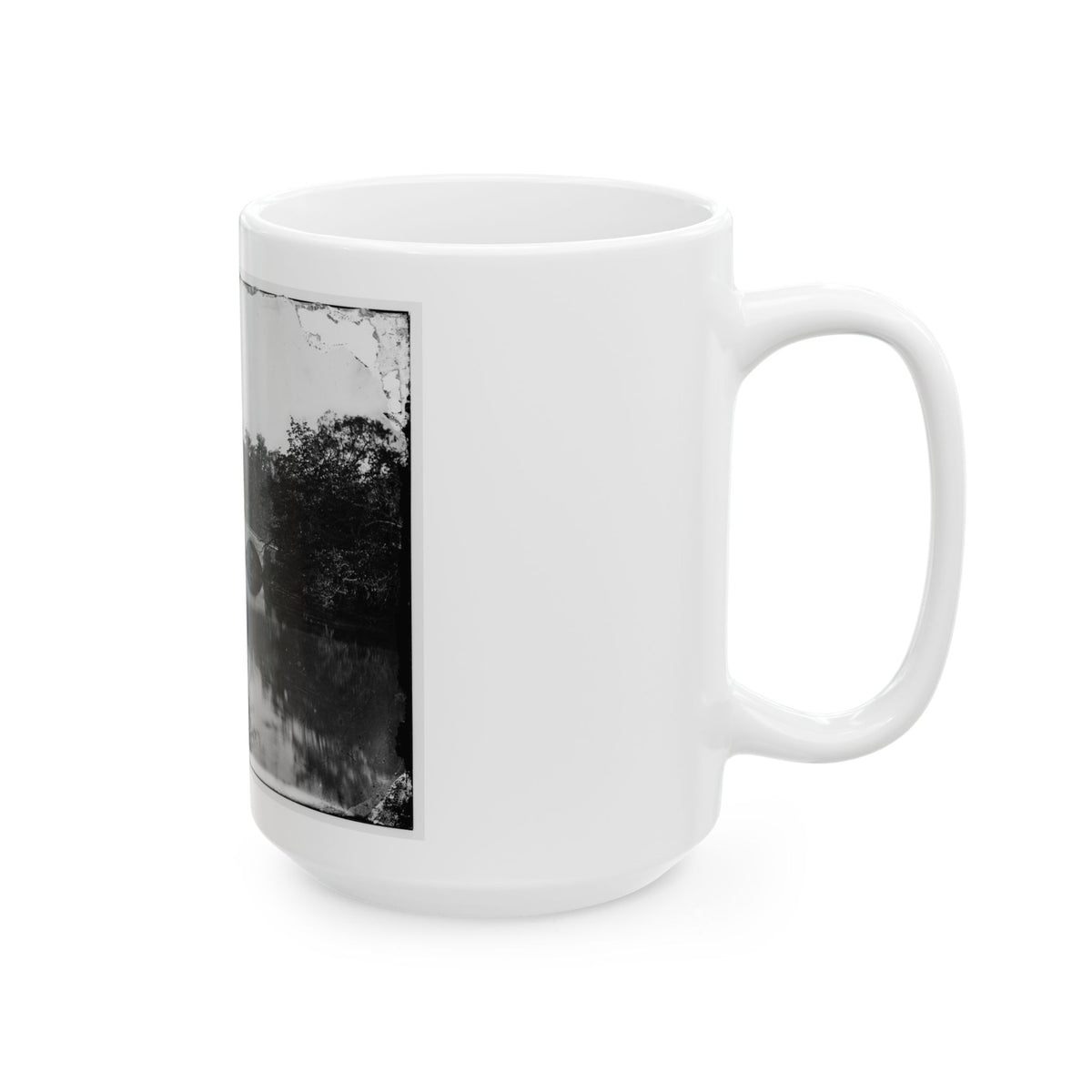 Antietam, Maryland. Antietam Bridge, Looking Down Stream (U.S. Civil War) White Coffee Mug
