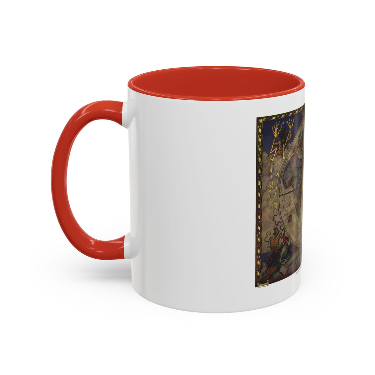Map of Discovery- Eastern Hemisphere (1928) (Map) Accent Coffee Mug
