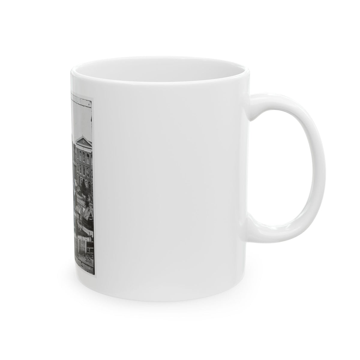 Atlanta, Ga. Trout House, Masonic Hall, And Federal Encampment On Decatur Street (U.S. Civil War) White Coffee Mug