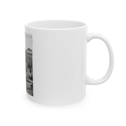 Atlanta, Ga. Trout House, Masonic Hall, And Federal Encampment On Decatur Street (U.S. Civil War) White Coffee Mug